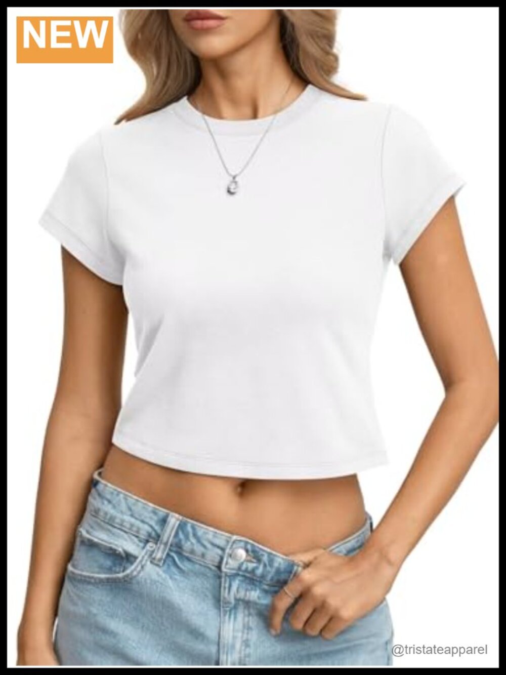 EasyGala Cotton Crop Top Slim Fit Short Sleeve Baby Tee